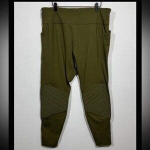 Duluth Trading Co Women's Olive Job-Jitsu Work Legging w/Knee Pads size XL